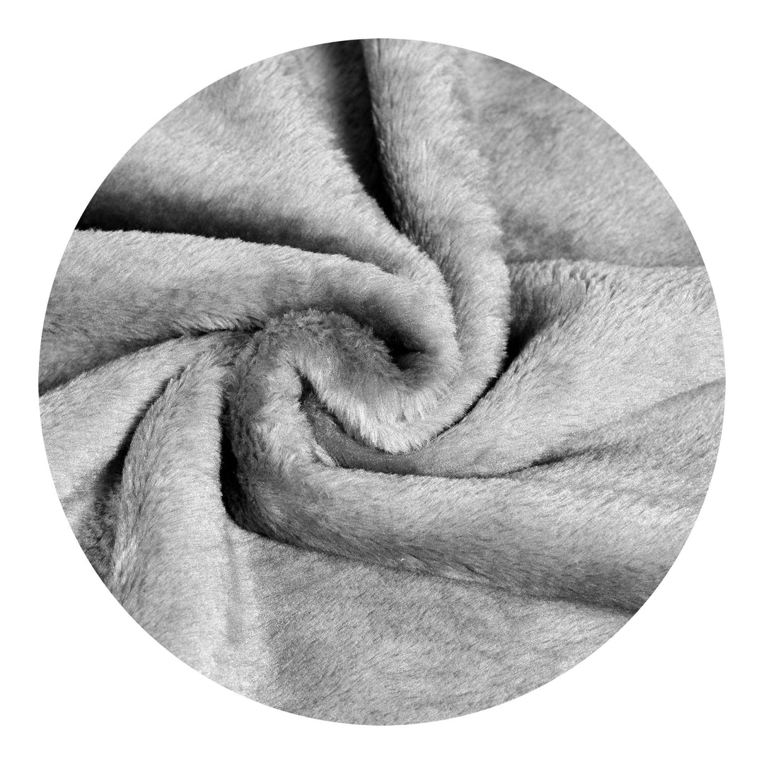 Medicline-tæppe, tykt, glat, polyester, gråt, 160 x 200 cm