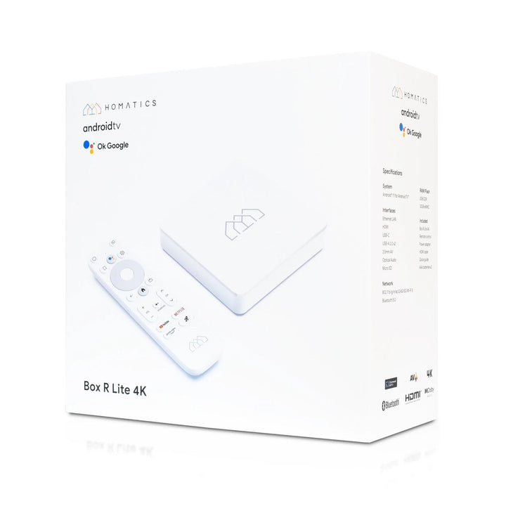 Homatics multimedieafspiller, 4K, indbygget Chromecast, Android 11, Box R Lite