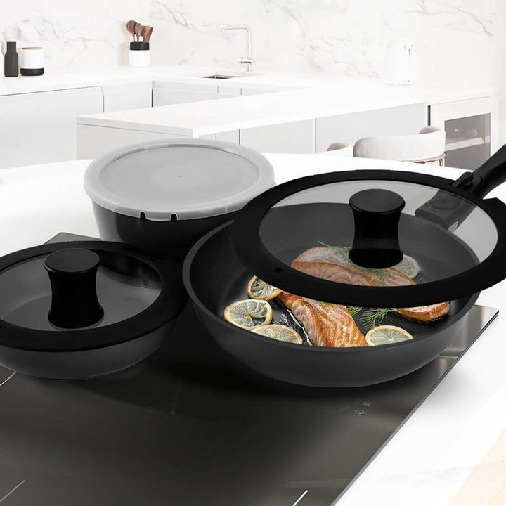 7-delt Maestro-pande-sæt, non-stick belægning, aftageligt håndtag, MR-4800-7