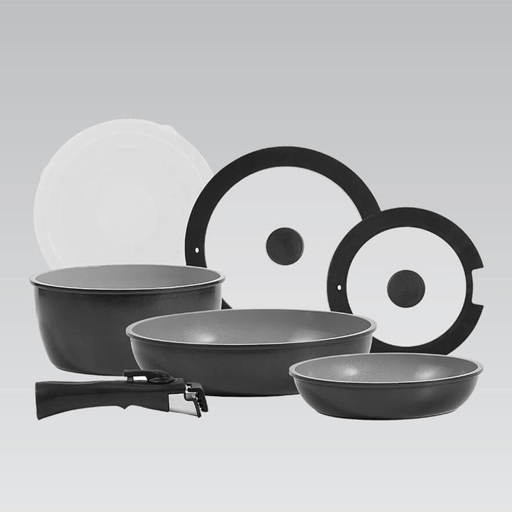 7-delt Maestro-pande-sæt, non-stick belægning, aftageligt håndtag, MR-4800-7