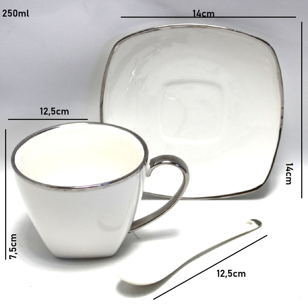 Sæt porcelænskopper til kaffe Queen Isabell W23SV60-06358