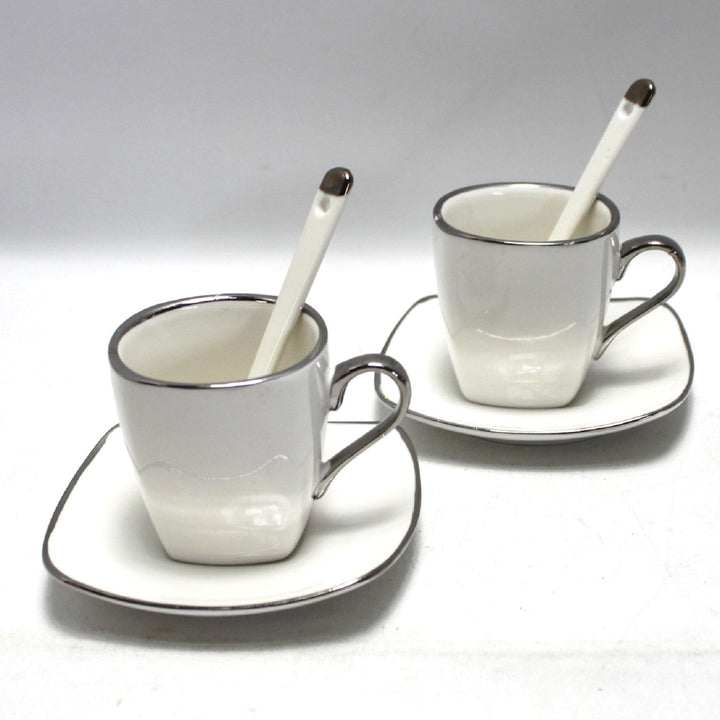Espressokopper i porcelæn med underkopper Queen Isabell W23SV06-06471