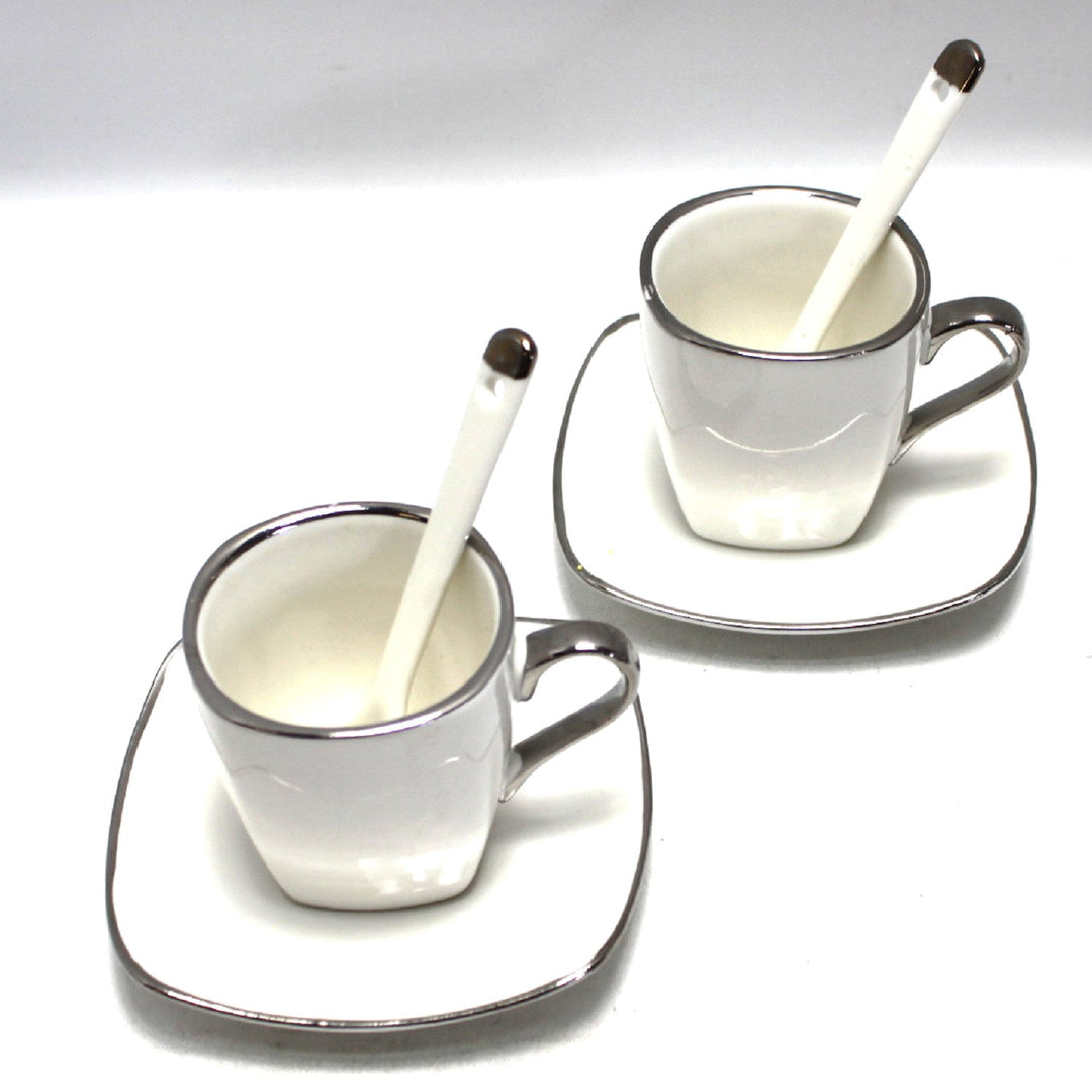 Espressokopper i porcelæn med underkopper Queen Isabell W23SV06-06471