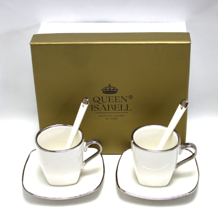 Espressokopper i porcelæn med underkopper Queen Isabell W23SV06-06471