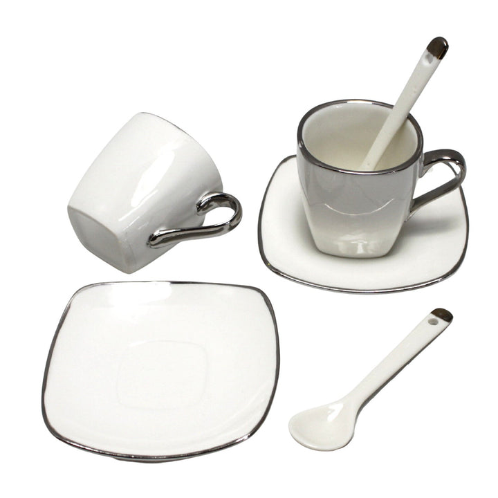 Espressokopper i porcelæn med underkopper Queen Isabell W23SV06-06471
