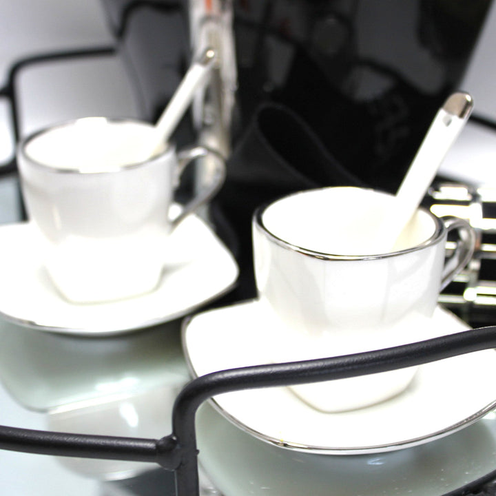 Espressokopper i porcelæn med underkopper Queen Isabell W23SV06-06471