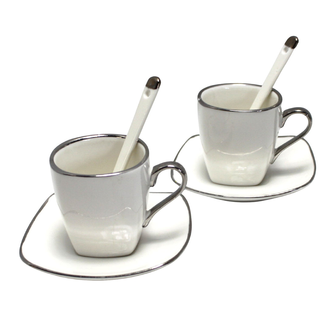 Espressokopper i porcelæn med underkopper Queen Isabell W23SV06-06471