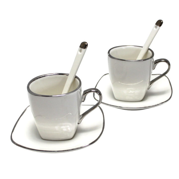 Espressokopper i porcelæn med underkopper Queen Isabell W23SV06-06471