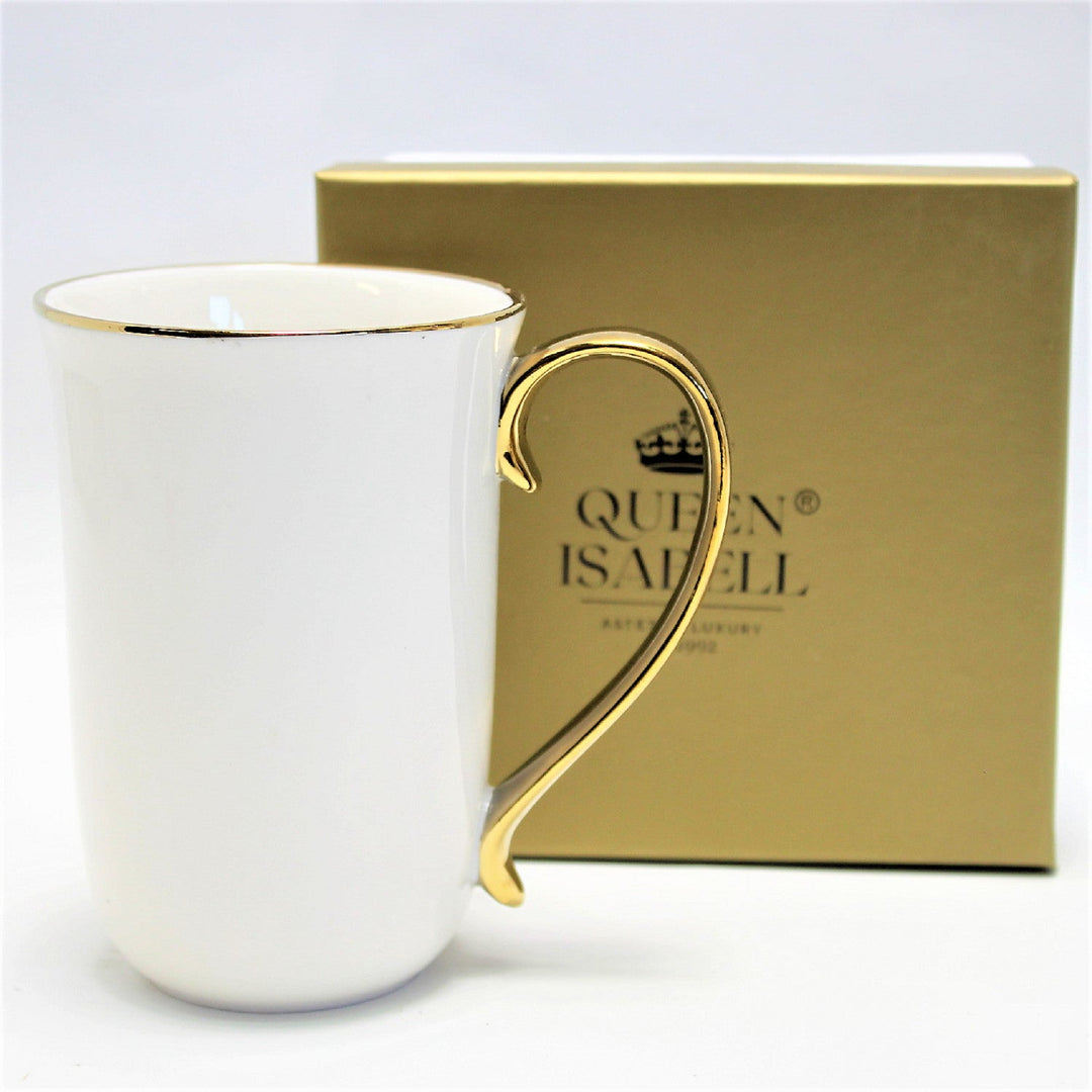 Stor kaffekop i porcelæn 400 ml Queen Isabell W23GD59-06426