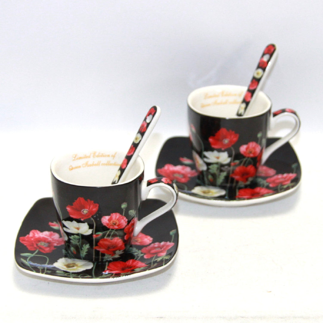 Espressokopper i porcelæn med underkopper Queen Isabell W9PB06-09510