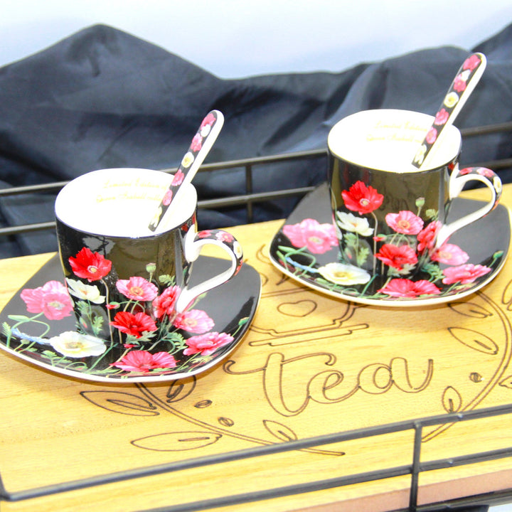 Espressokopper i porcelæn med underkopper Queen Isabell W9PB06-09510
