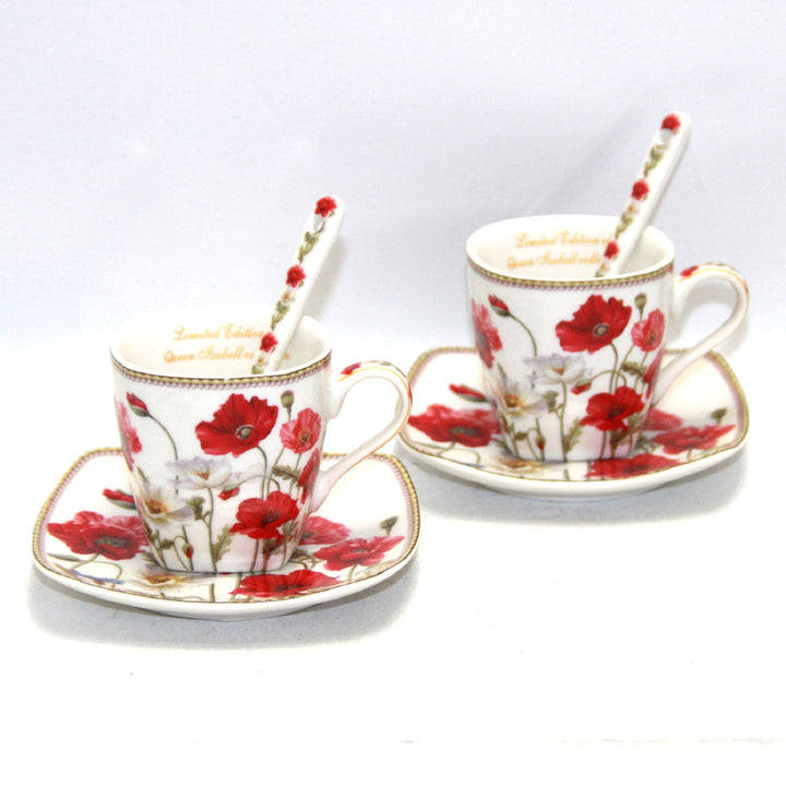 Espressokopper i porcelæn med underkopper Queen Isabell W9PWH06-09596
