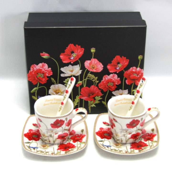 Espressokopper i porcelæn med underkopper Queen Isabell W9PWH06-09596