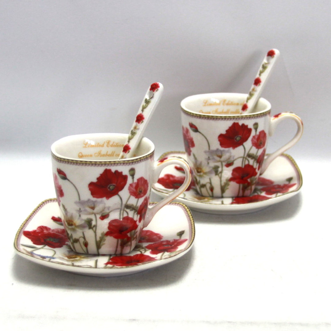 Espressokopper i porcelæn med underkopper Queen Isabell W9PWH06-09596