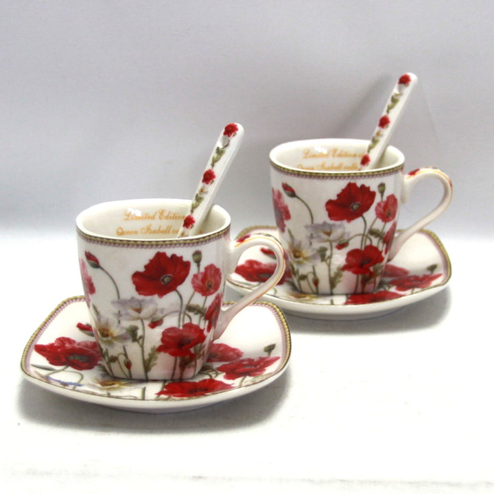 Espressokopper i porcelæn med underkopper Queen Isabell W9PWH06-09596