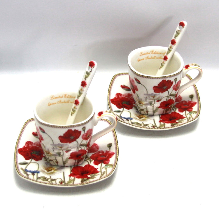 Espressokopper i porcelæn med underkopper Queen Isabell W9PWH06-09596