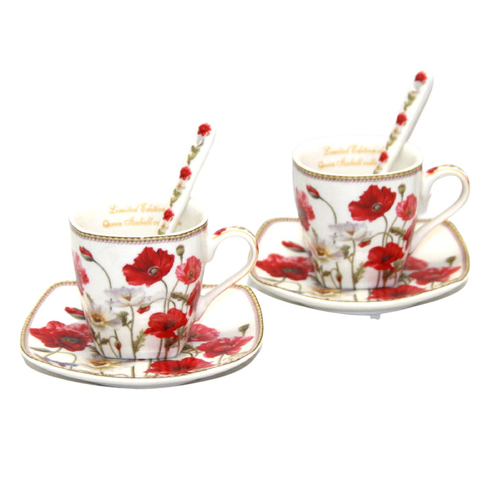 Espressokopper i porcelæn med underkopper Queen Isabell W9PWH06-09596