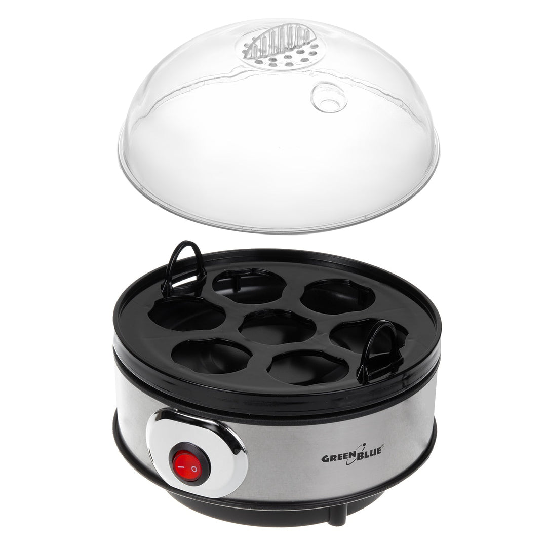 GreenBlue automatisk æggevarmer, effekt 400 W, til 7 æg, målebæger, 220-240 V~, 50 Hz, GB572
