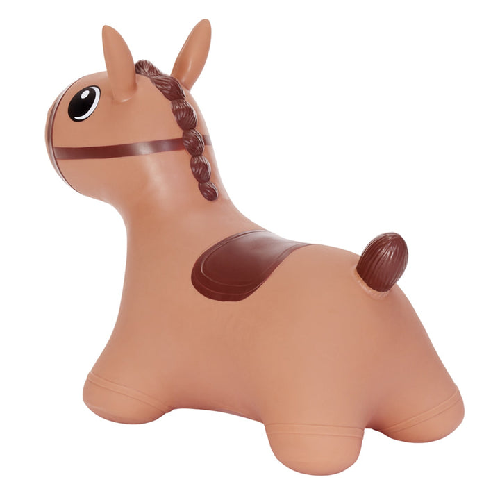 Hoppimals gummihopper, brun hest, pumpe, T-TFF-NN186