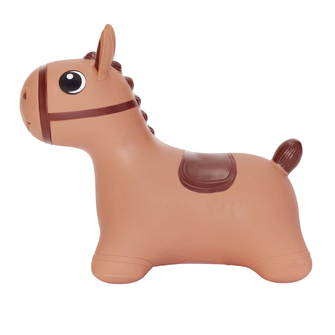 Hoppimals gummihopper, brun hest, pumpe, T-TFF-NN186