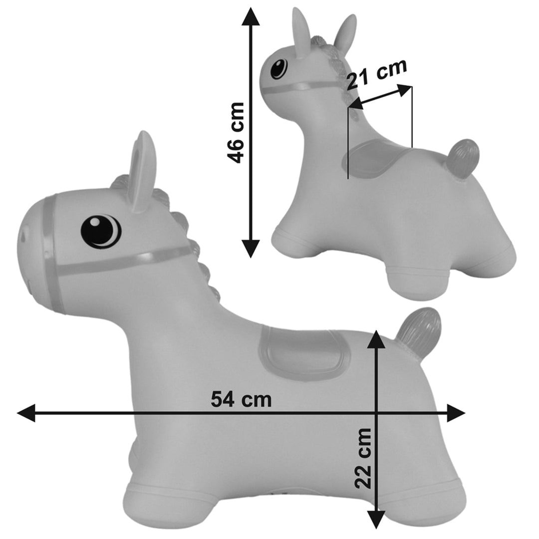 Hoppimals gummihopper, brun hest, pumpe, T-TFF-NN186