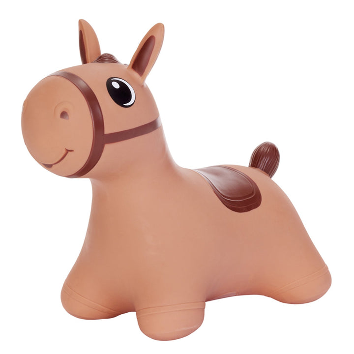 Hoppimals gummihopper, brun hest, pumpe, T-TFF-NN186