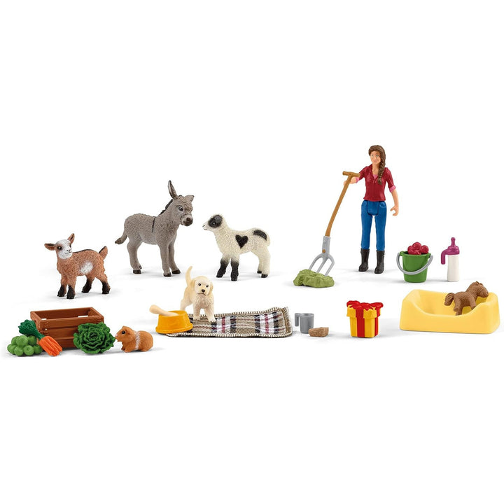 Adventskalender med figurer fra Schleich Farm World SLH98983
