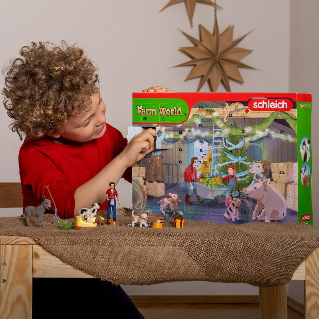 Adventskalender med figurer fra Schleich Farm World SLH98983