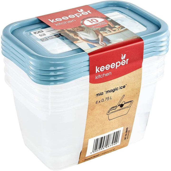 Sæt med 4 madbeholdere 750 ml Mia Magic Ice Keeeper
