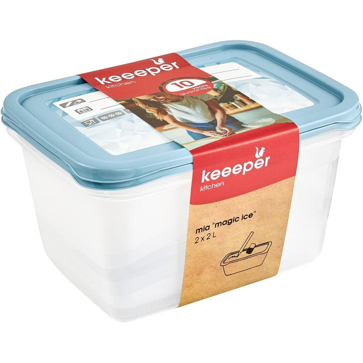 Sæt med 2 madbeholdere 2000 ml Mia Magic Ice Keeeper