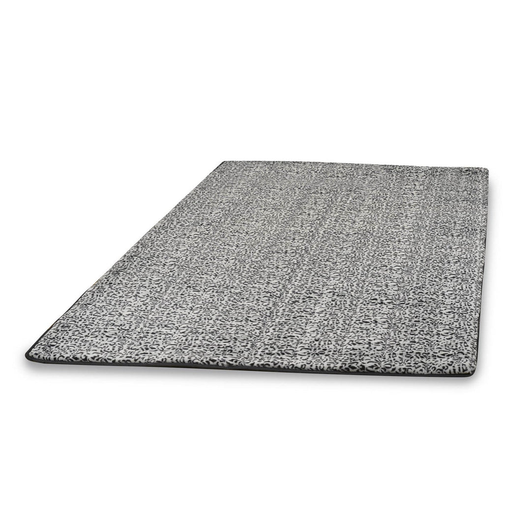 Plys tæppe, imiteret kaninskind, skridsikker, 120 x 160 cm, syberian mønster, DYWRAB120/160SYB