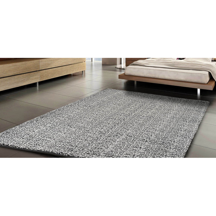 Plys tæppe, imiteret kaninskind, skridsikker, 120 x 160 cm, syberian mønster, DYWRAB120/160SYB