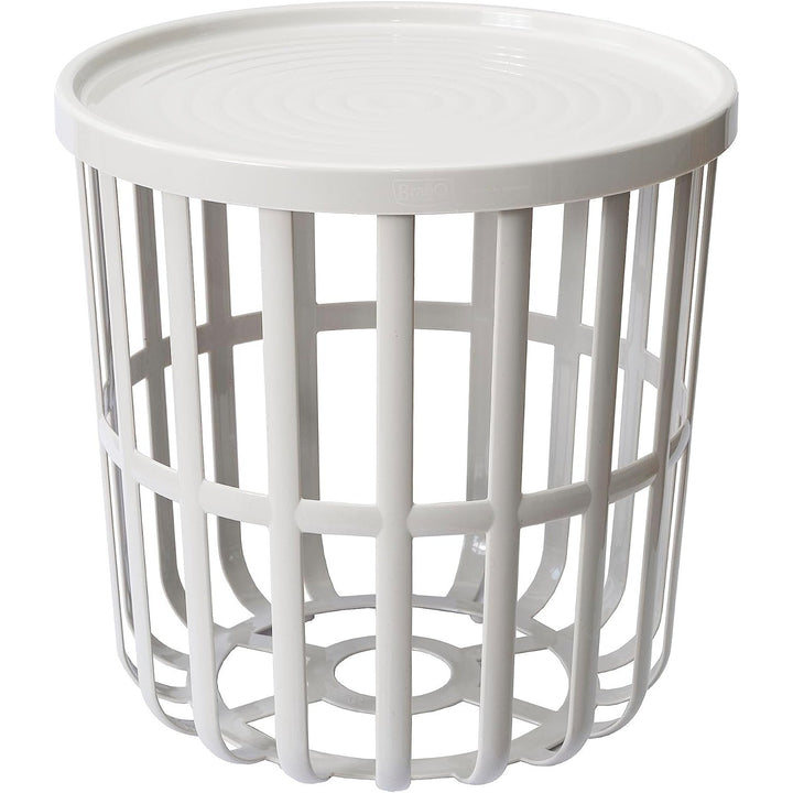 Branq bord, rundt, med opbevaringskurv, hvid, Zen 1850
