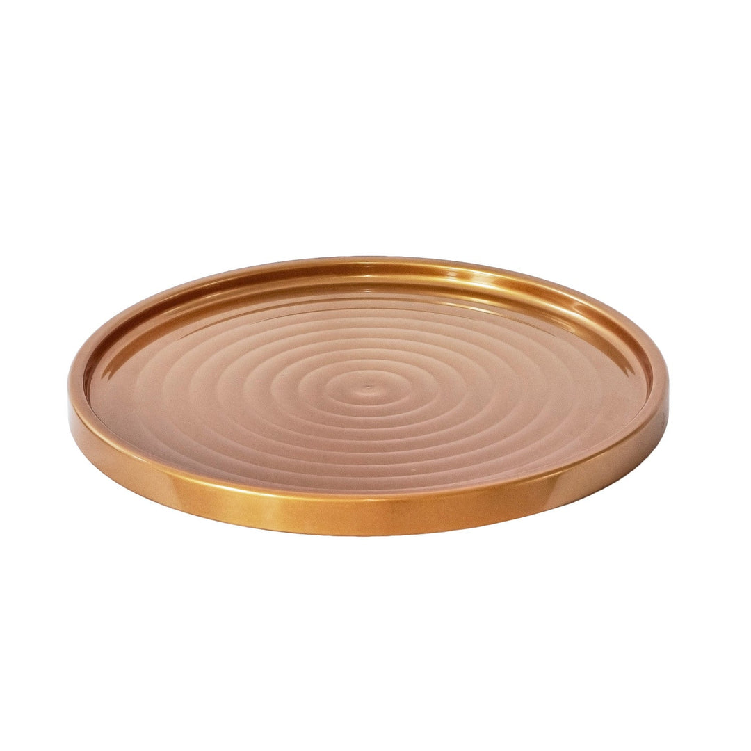 Branq bord, rundt, med opbevaringskurv, guld, Zen 1850