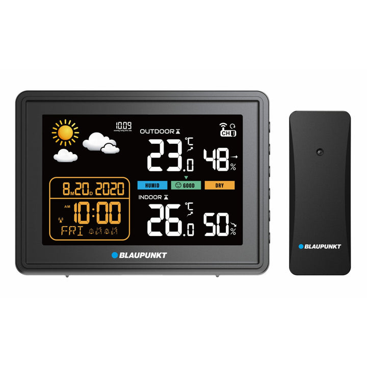 Blaupunkt vejrstation, hygrometer, tryk, prognose, WS30BK