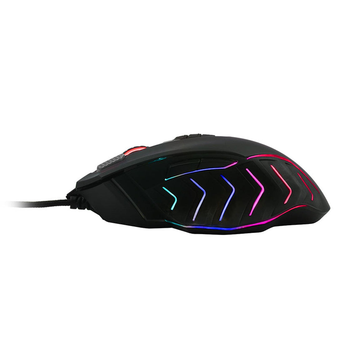 A4TECH gamingmus, USB, 8000 DPI, metalglidere, J95 RGB Pixart (aktiveret)