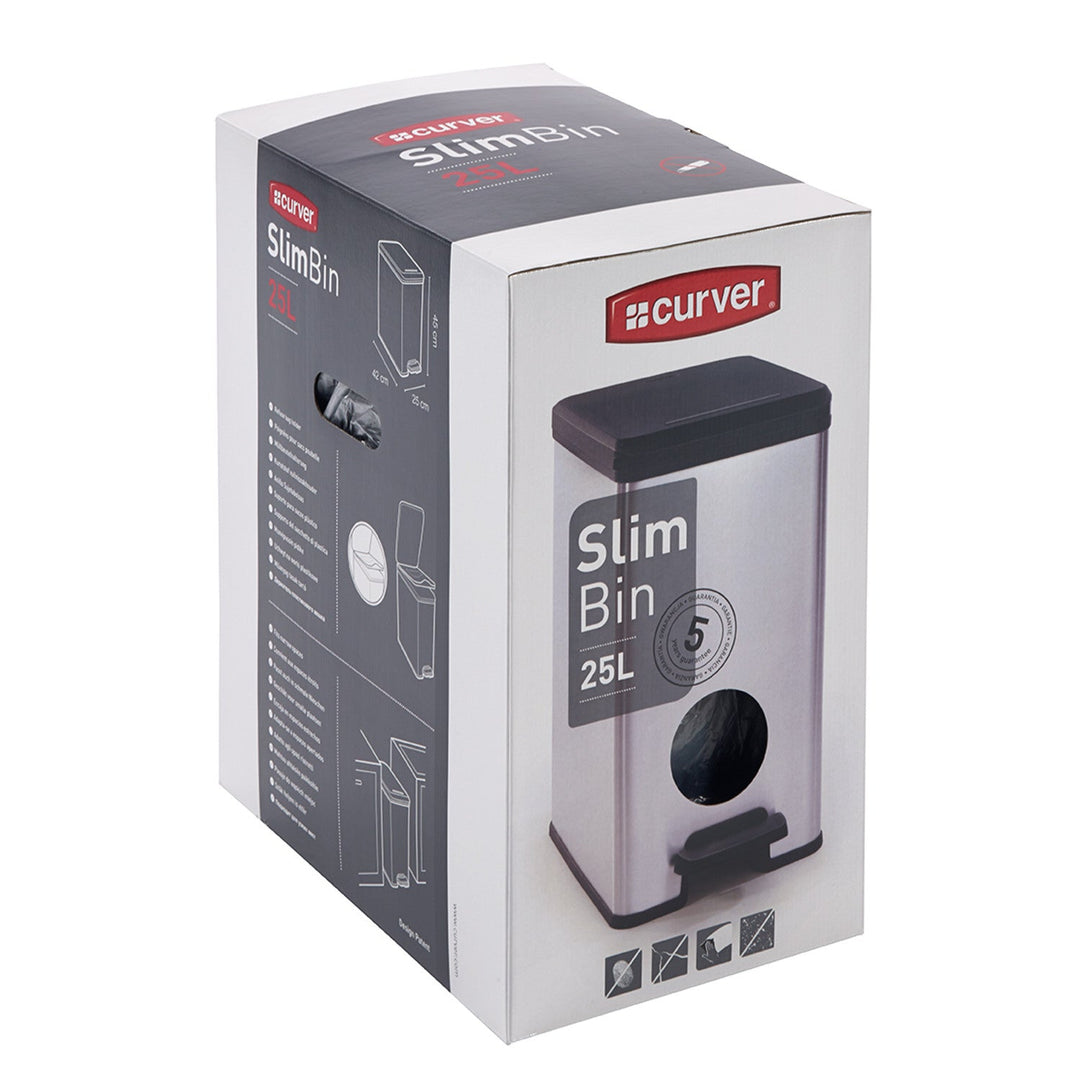 Curver skraldespand med pedal, kapacitet 25 l, Slim Bin