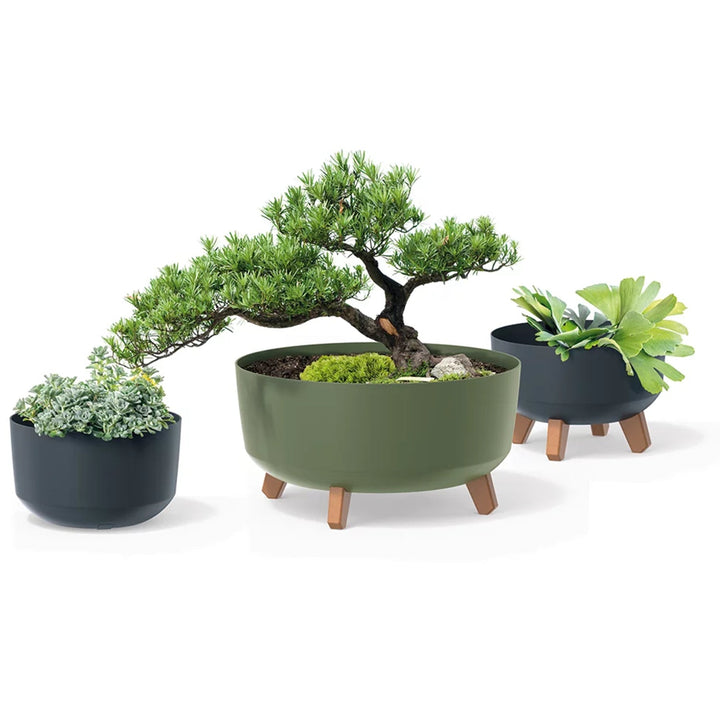 Prosperplast blomsterkrukke, diameter 200 mm, lysegrå, DGRL200-443U