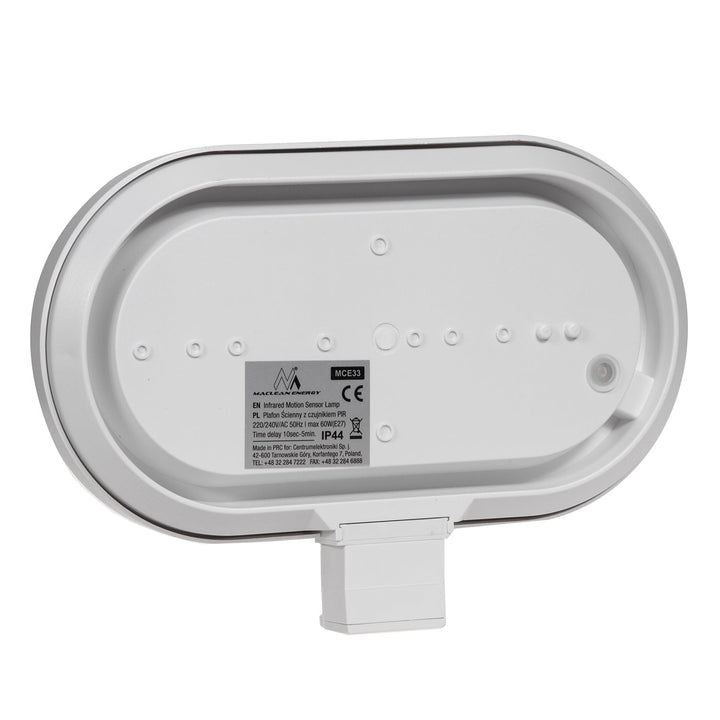 Maclean væglampe, med PIR-sensor, maks. 60 W, 180°, MCE33 W + LED 8 W