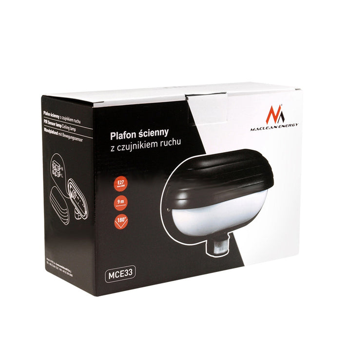 Maclean væglampe, med PIR-sensor, maks. 60 W, 180°, MCE33B + LED 11 W