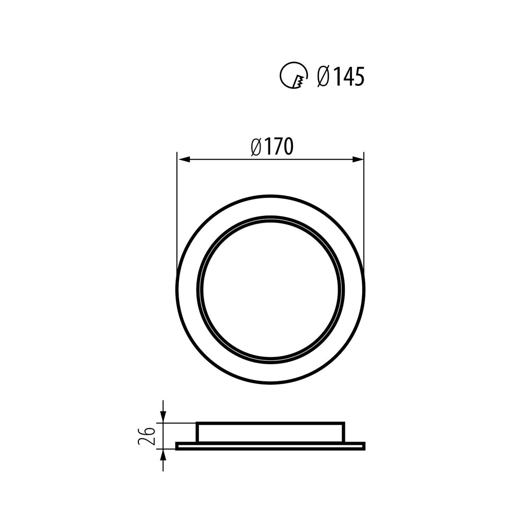 5x Maclean LED-loftsplade, indbygget SLIM, 18W, Neutral White 4000K, 170*26mm, 1900 lm, MCE372 R