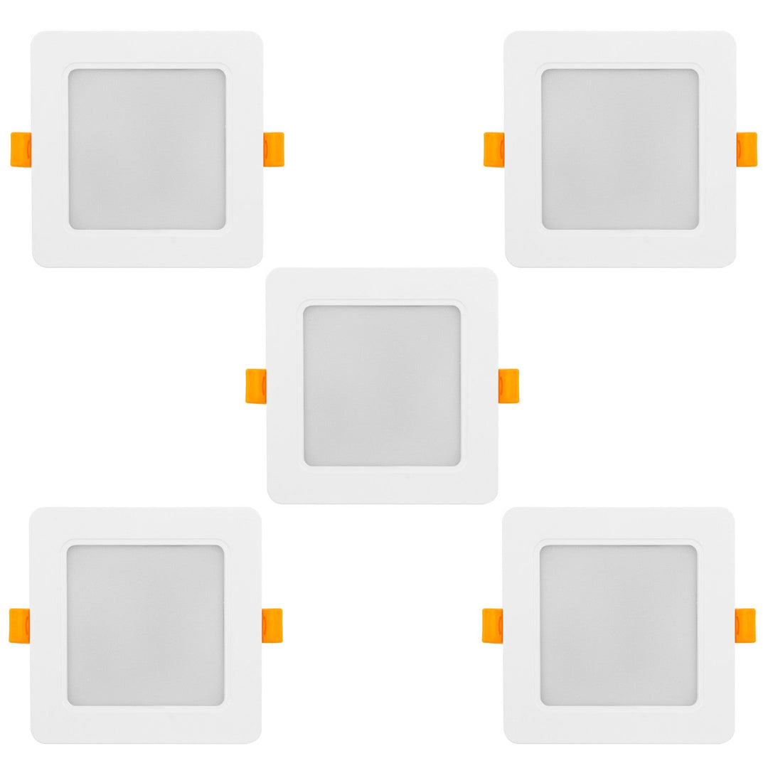 5x Maclean LED-loftsplade, indbygget SLIM, 9W, Neutral White 4000K, 120*120*26mm, 900lm, MCE373 S