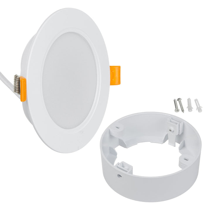 Maclean LED-loftsplade, indbygget SLIM, 9W, Neutral White 4000K, 120*26mm, 900lm, MCE371 R + påbygningadapter MCE376 R