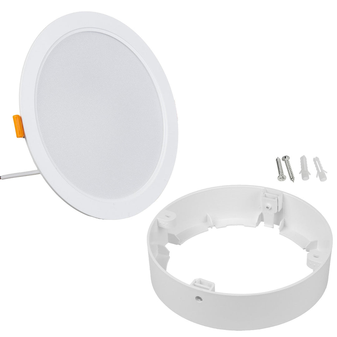 Maclean LED-loftsplade, indbygget SLIM, 18 W, Neutral White 4000 K, 170*26 mm, 1800 lm, MCE372 R + påbygget adapter MCE377 R