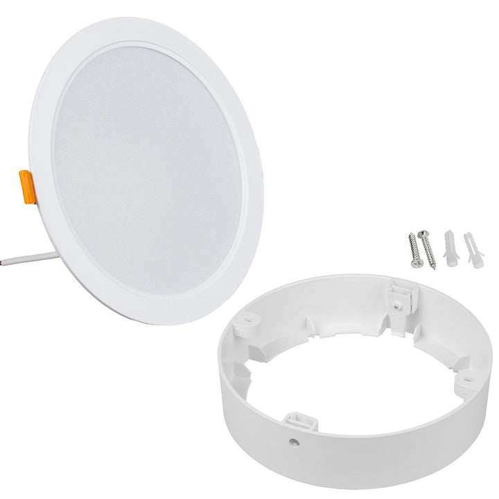 Maclean LED-loftsplade, indbygget SLIM, 18 W, Neutral White 4000 K, 170*26 mm, 1800 lm, MCE372 R + påbygget adapter MCE377 R