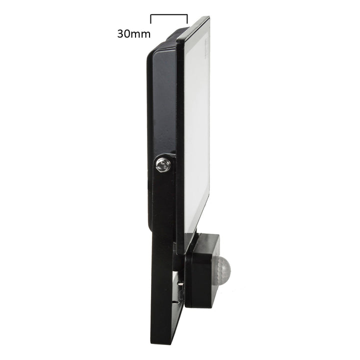 2x LED-projektor med bevægelsessensor Maclean, slim 50W, 4000lm, kold hvid farve (6000K), IP44, MCE650 CW PIR