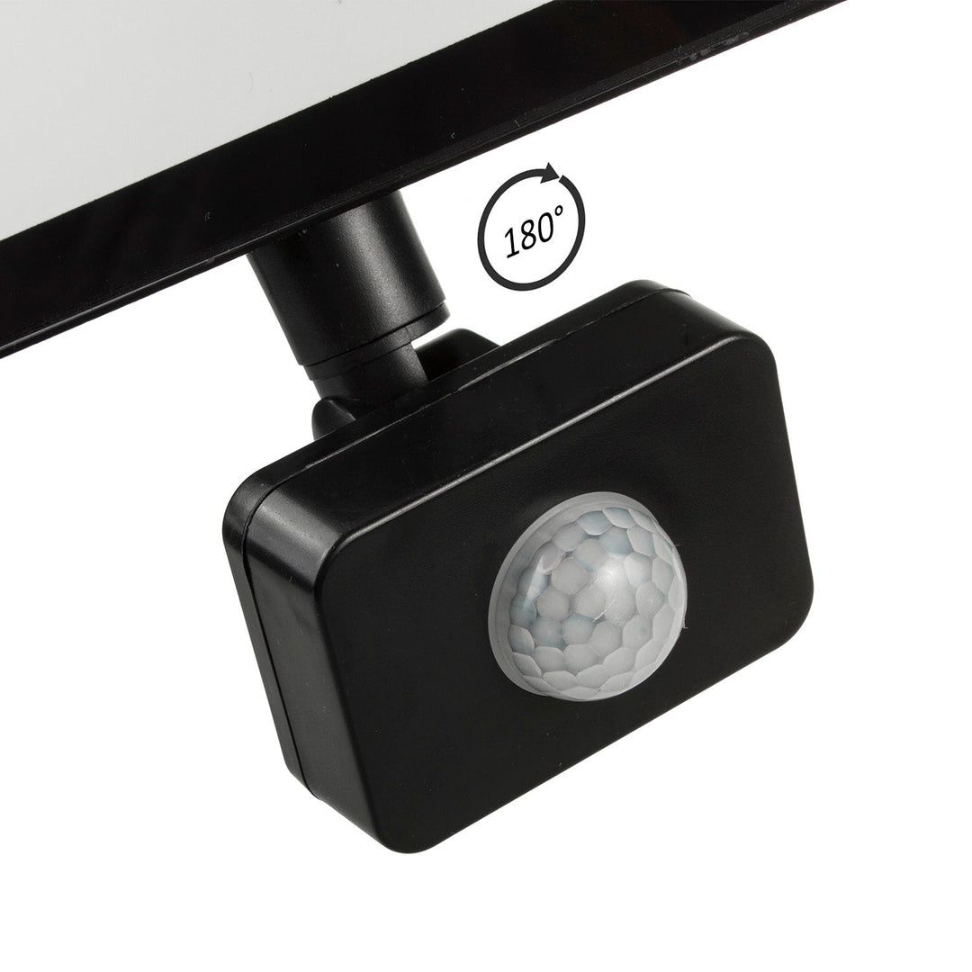 2x LED-projektør med bevægelsessensor Maclean, slim 50W, 4000lm, neutral hvid farve (4000K), IP44, MCE650 NW PIR