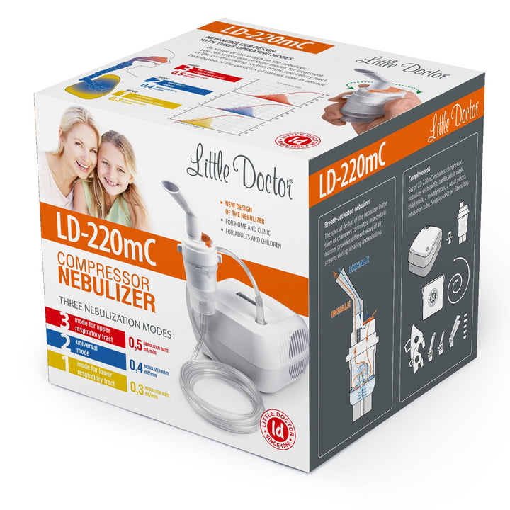 Little Doctor inhalator, 3 driftsindstillinger, aktiveres ved indånding, hvid, LD-220mC