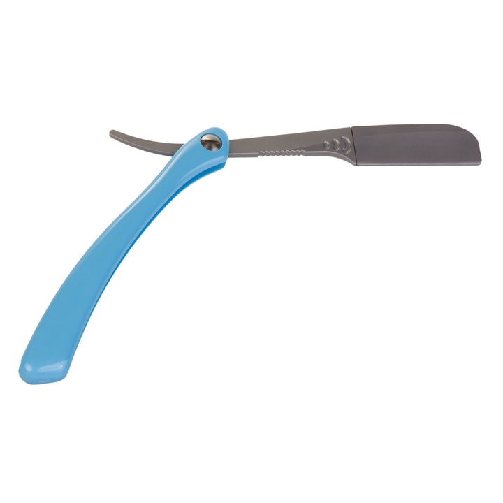 Feather barberkniv, til barberblade, blå håndtag, Professional Artist Club