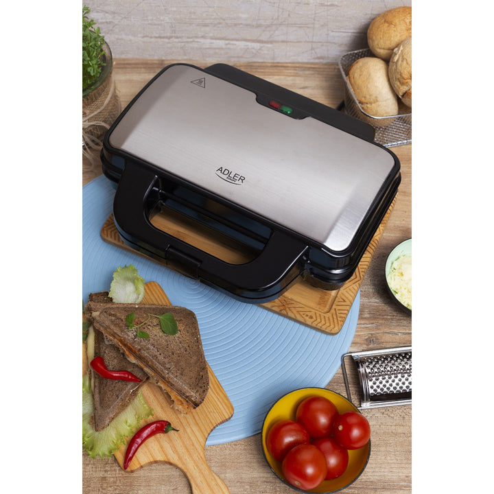 Adler sandwichmaker, størrelse XXL, 1300 W, AD 3043